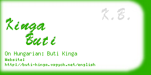 kinga buti business card